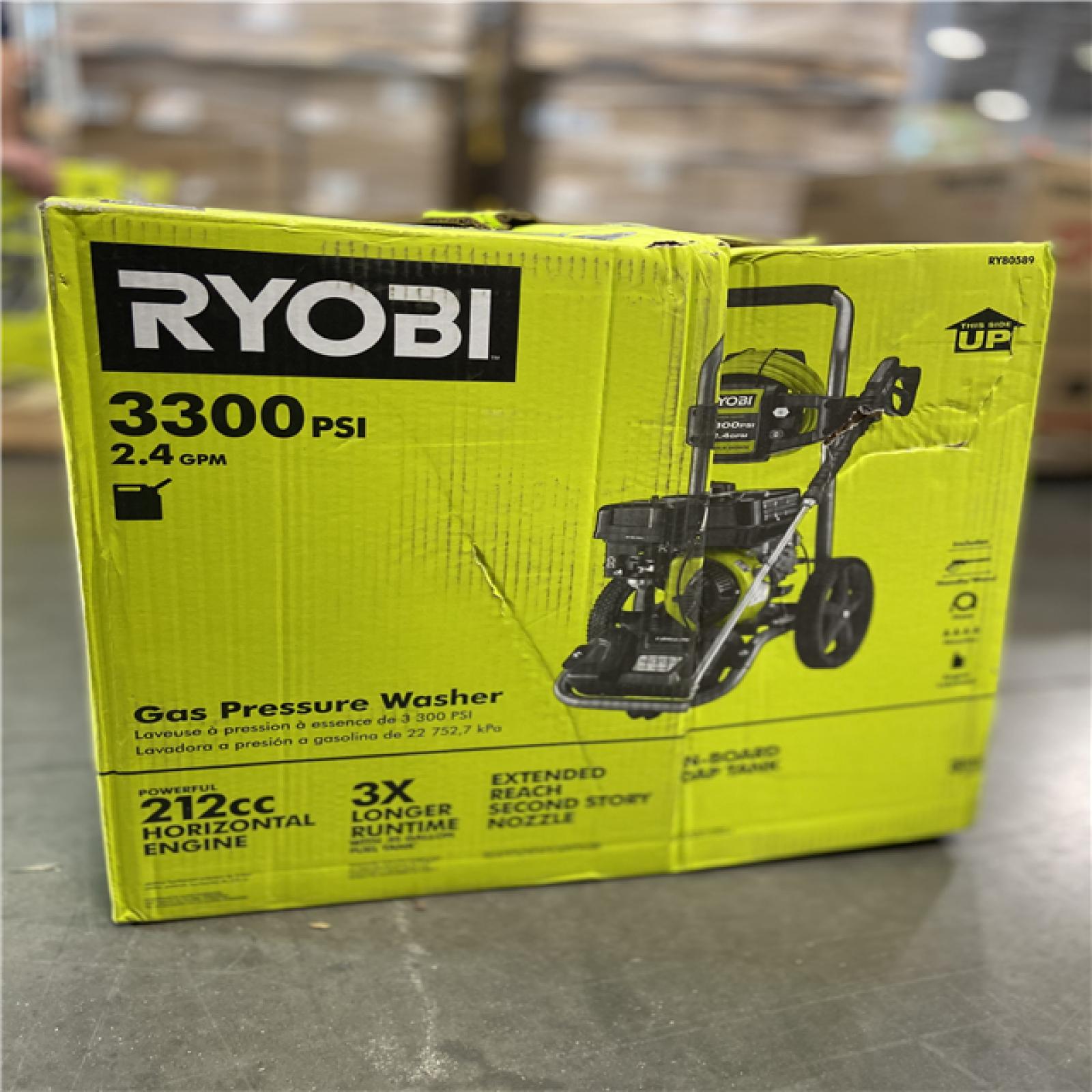 AS-IS - RYOBI 3300 PSI 2.4 GPM Cold Water Gas Pressure Washer with 212cc Engine