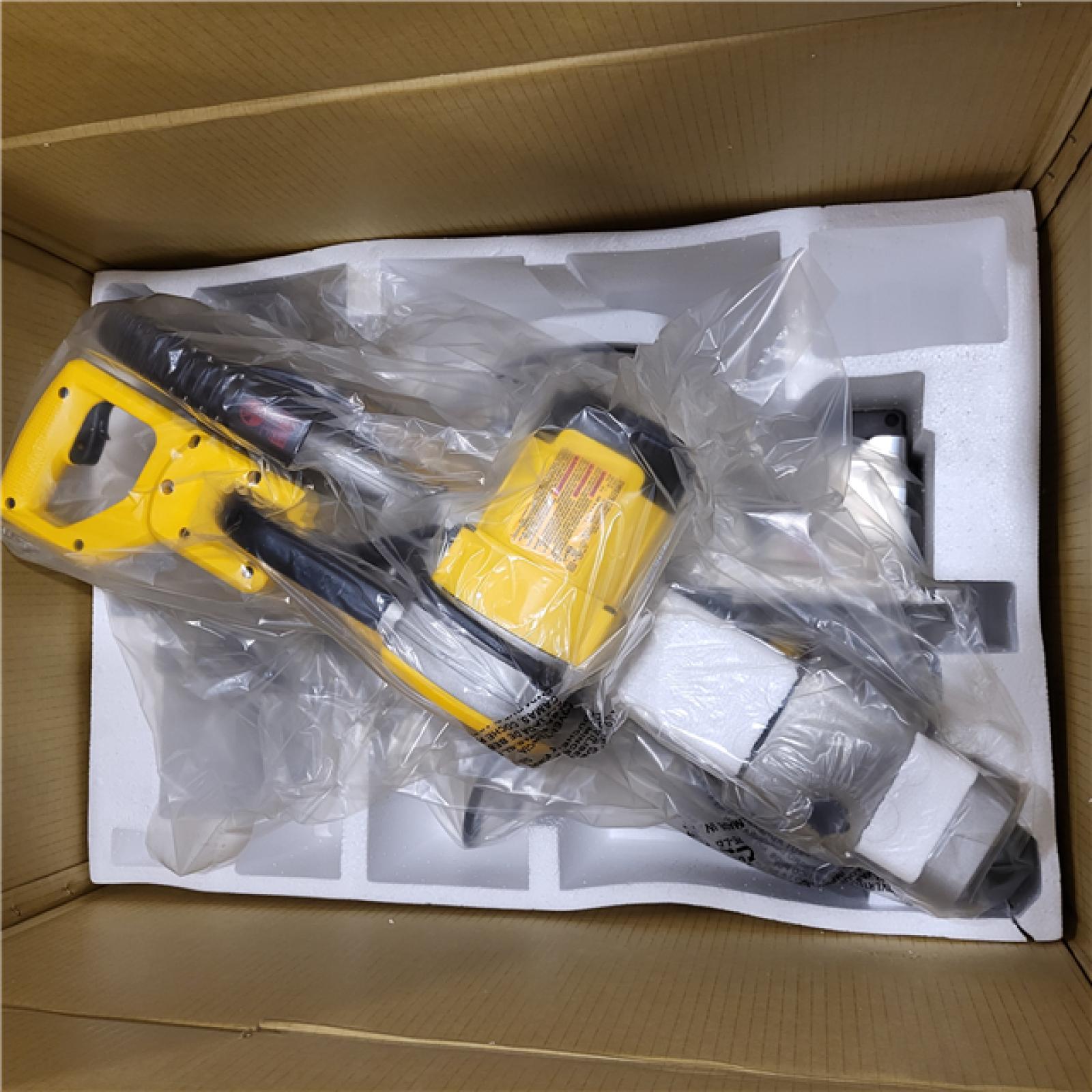 AS-IS DEWALT 15 Amp Corded 12 in. Double Bevel Sliding Compound Miter Saw, Blade Wrench and Material Clamp