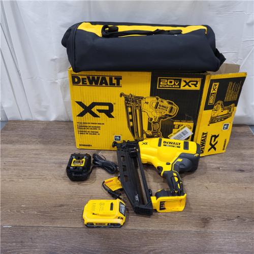 AS-IS DeWalt DCN660D1 20V 16 Gauge Cordless Angled Finish Nailer Kit W/ 2Ah Battery