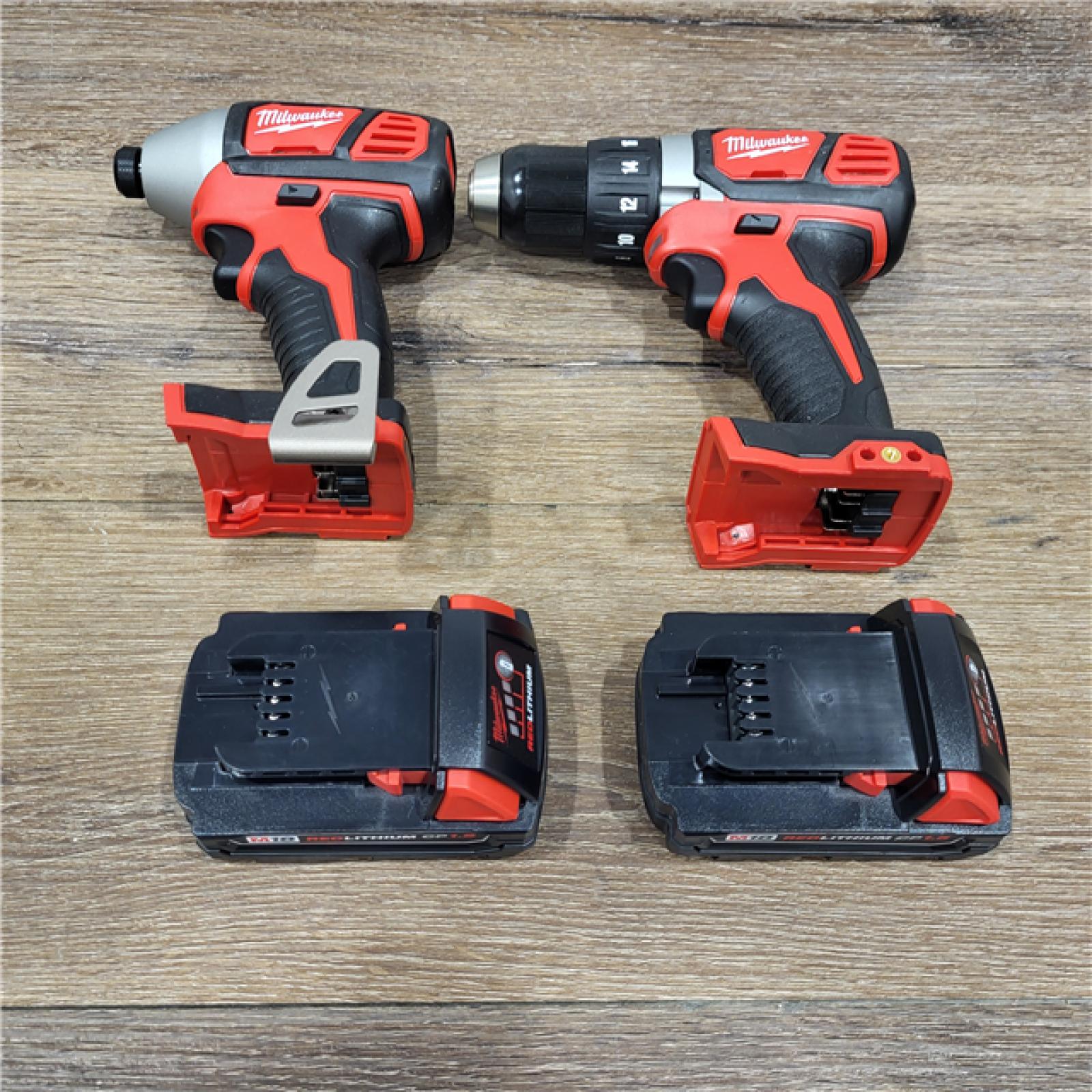 AS-IS Milwaukee M18 18V Cordless Brushed 2 Tool Drill/Driver and Impact Driver Kit