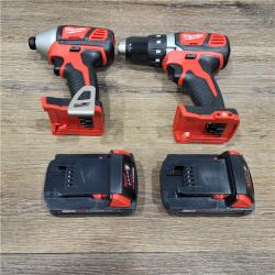 AS-IS Milwaukee M18 18V Cordless Brushed 2 Tool Drill/Driver and Impact Driver Kit