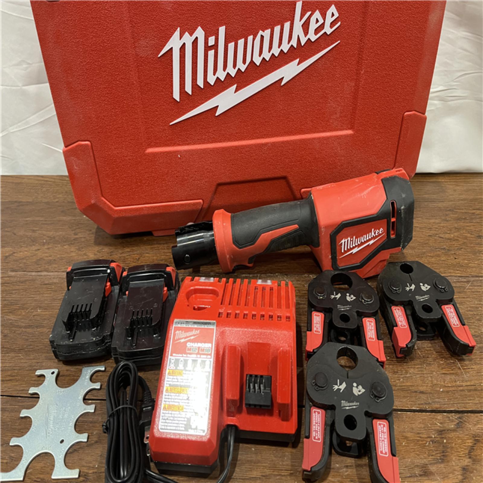 AS-ISM18 18V Lithium-Ion Cordless Short Throw Press Tool Kit with 3 PEX Crimp Jaws (2) 2.0 Ah Batteries and Charger