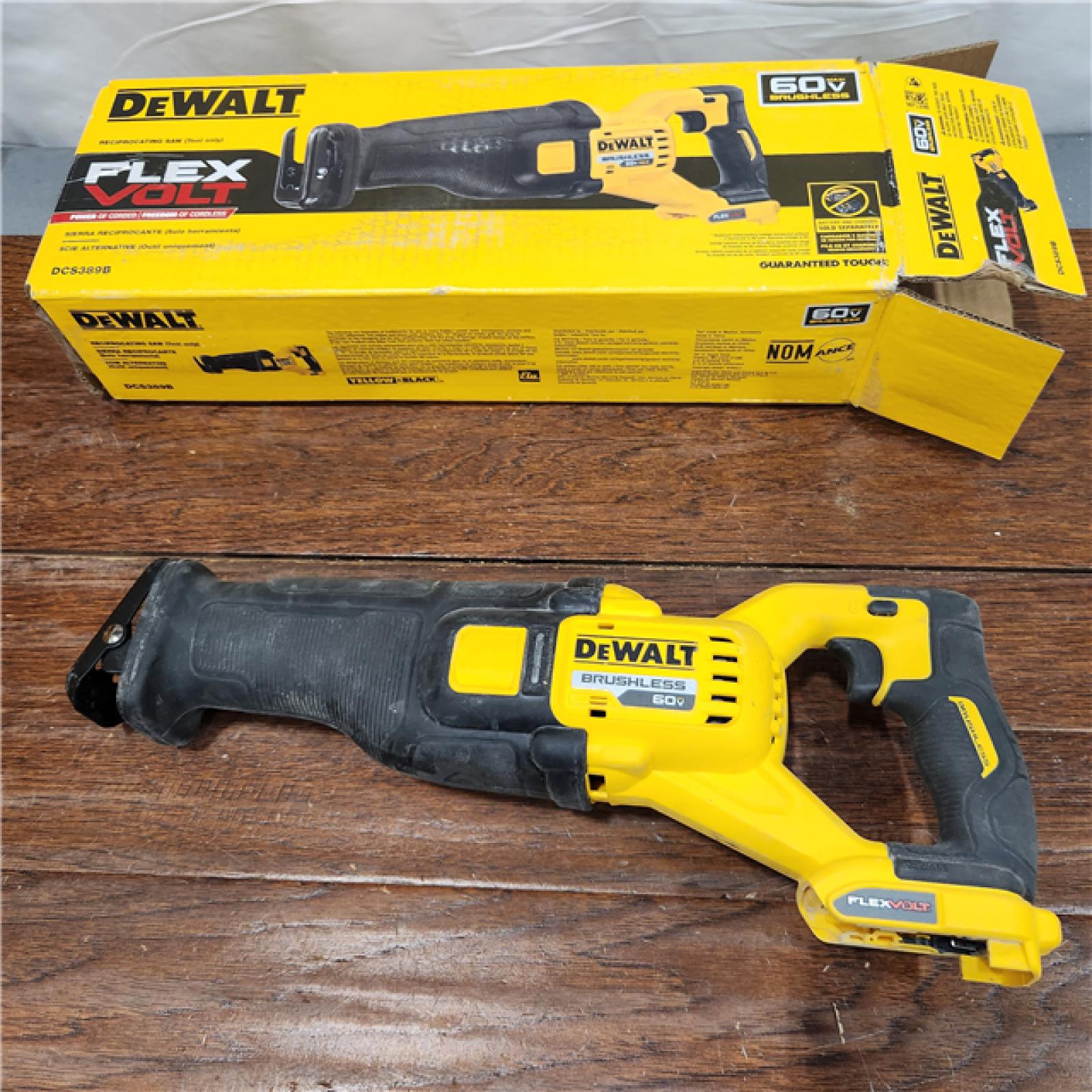 AS-IS DeWalt DCS389B FLEXVOLT 60V MAX Cordless Brushless Reciprocating Saw (Tool-Only)