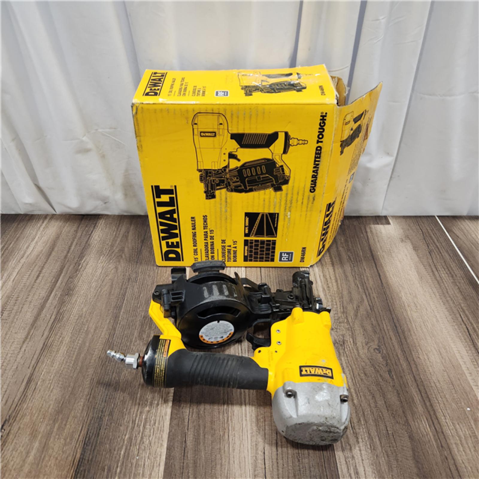 AS IS 1-3/4 in. 15 Degree Pneumatic Coil Roofing Nailer