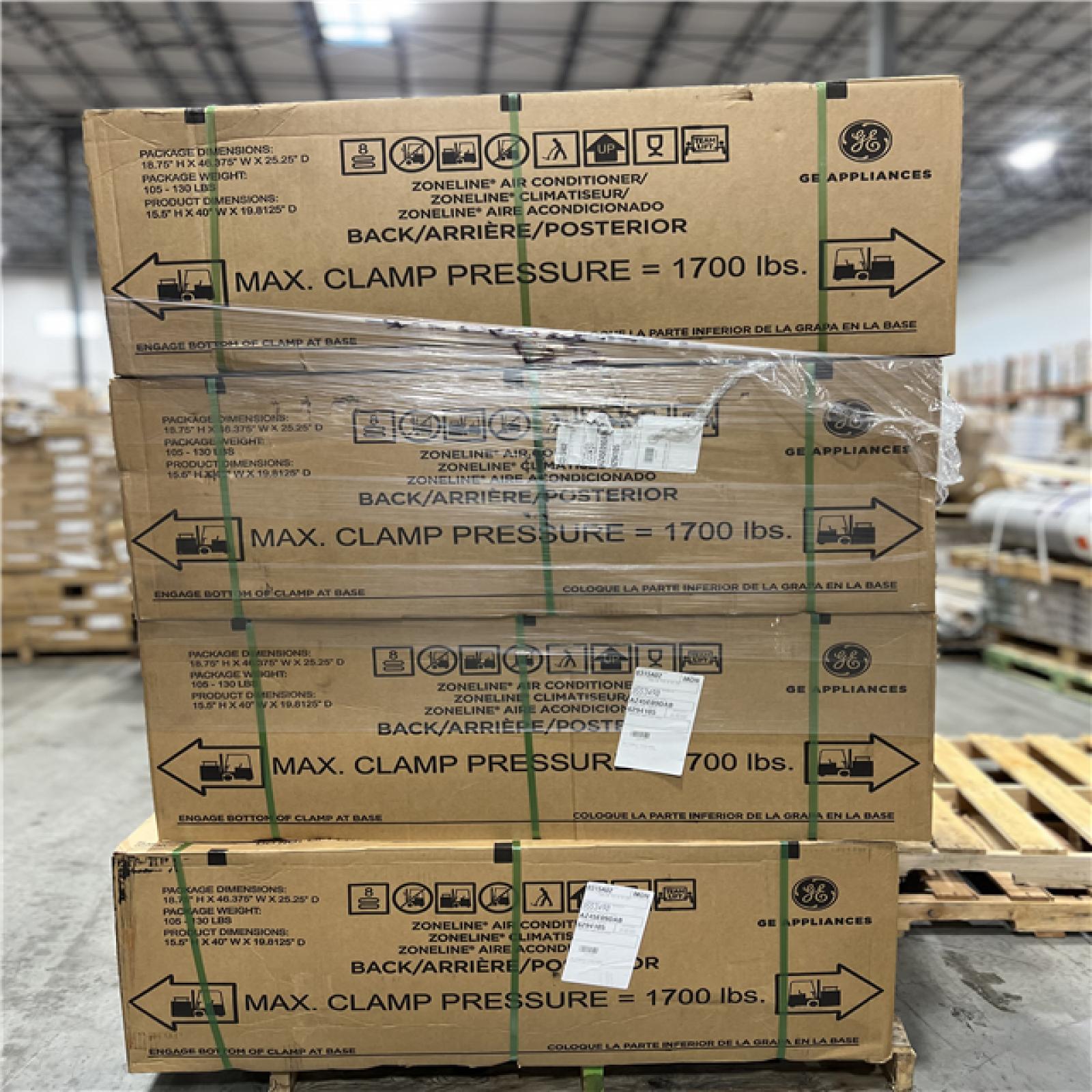 DALLAS LOCATION - GE Zoneline - 9k BTU - Packaged Terminal Air Conditioner (PTAC) - Electric Heat - 208/230V PALLET - (8 UNITS)