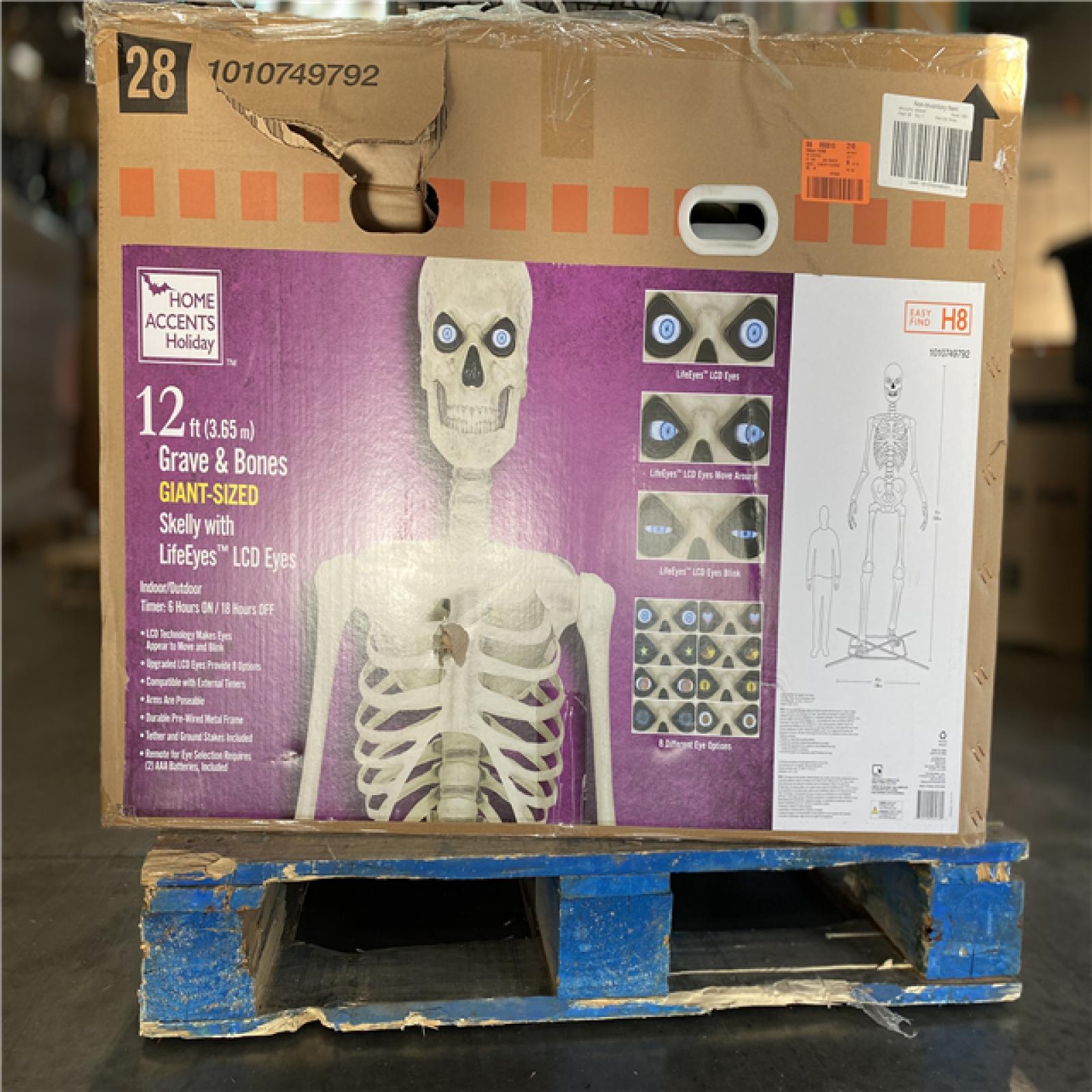 DALLAS LOCATION - Home Accents Holiday 12 ft. Giant-Sized Skelly