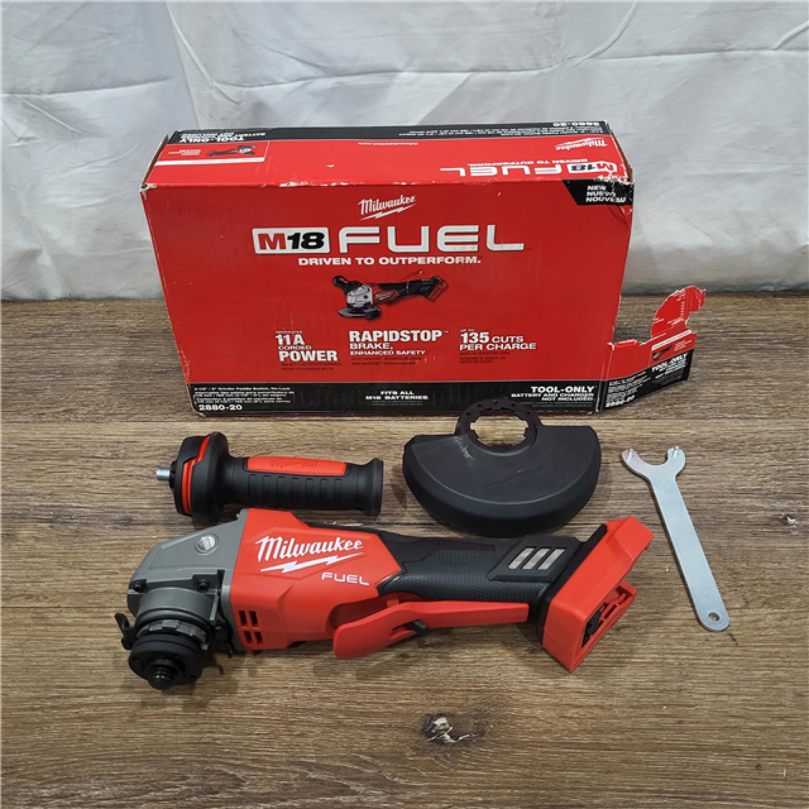 AS-IS Milwaukee 2880-20 M18 FUEL 18-Volt Lithium-Ion Brushless Cordless 4-1/2 in./5 in. Grinder W/Paddle Switch (Tool-Only)