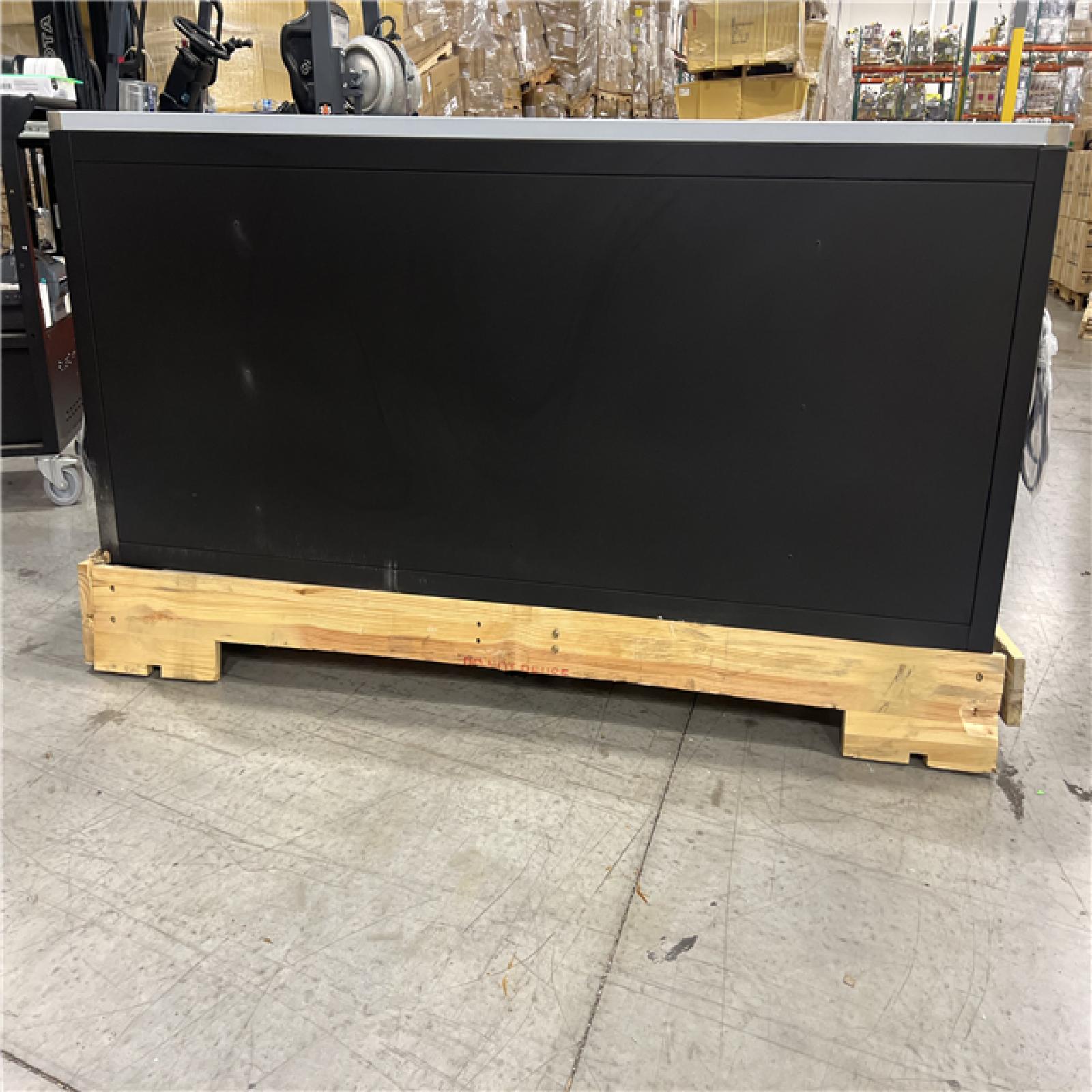 DALLAS LOCATION - HUSKY Tool Storage 84 in. W Heavy Duty Matte Black Mobile Workbench Tool Chest with Stainless Steel Work Top