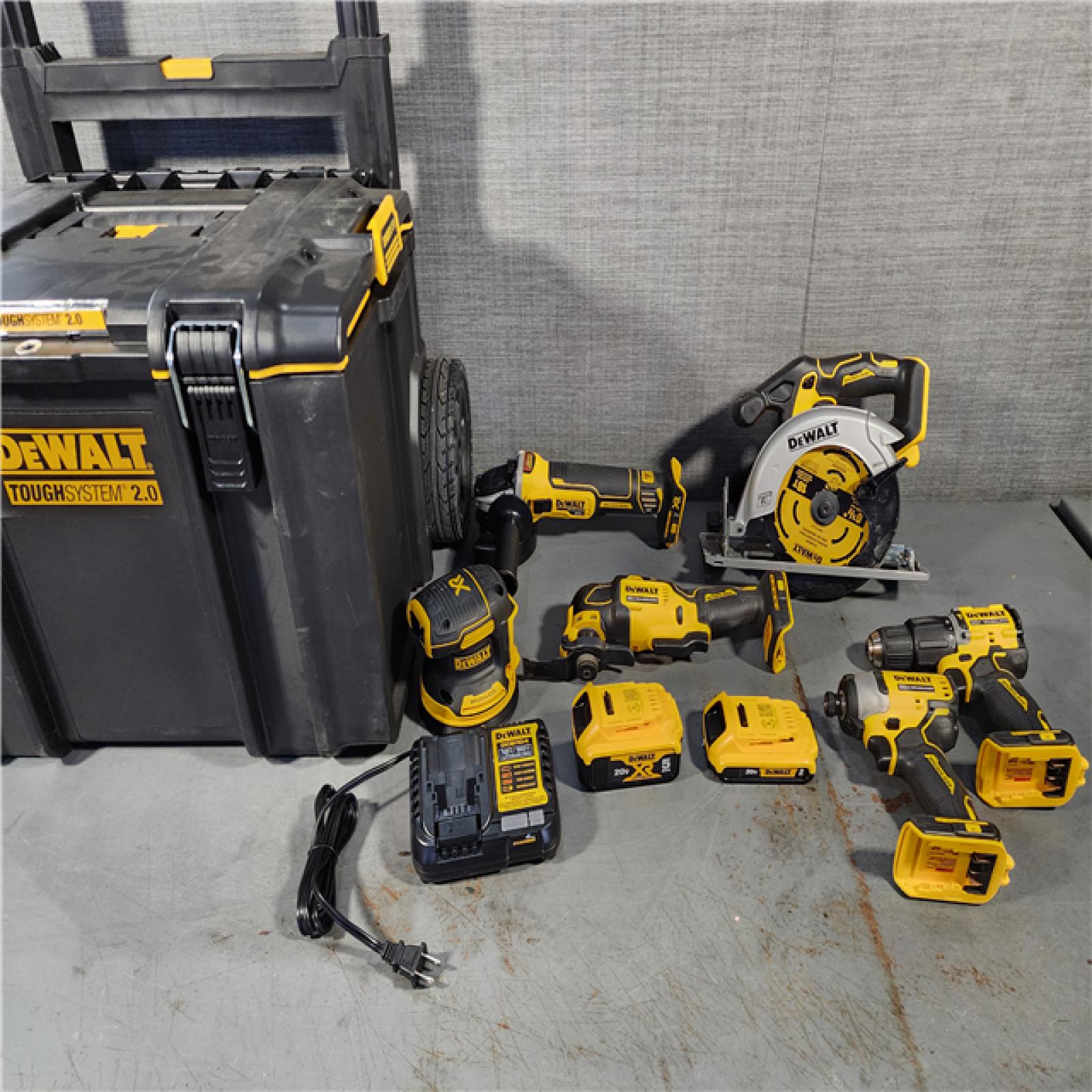 HOUSTON LOCATION - AS-IS Dewalt 20-Volt MAX ToughSystem Lithium-Ion 6-Tool Cordless Combo Kit