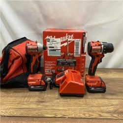 AS IS Milwaukee M18 Compact Brushless 2-Tool Combo Kit