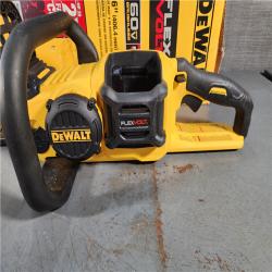 HOUSTON LOCATION - AS-IS DEWALT  FLEXVOLT 60V MAX 16in. Brushless Cordless Battery Powered Chainsaw Kit with (1) FLEXVOLT 6 Ah Battery & Charger