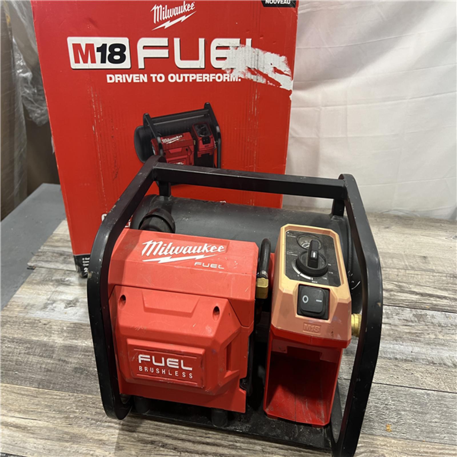 AS-IS MILWAUKEE M18 FUEL 18-Volt Lithium-Ion Brushless Cordless 2 Gal. Electric Compact Quiet Compressor (Tool-Only)