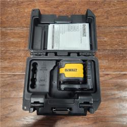 AS-IS DEWALT 55 Ft. Green Self-Leveling Cross Line Laser Level with (2) AA Batteries & Case