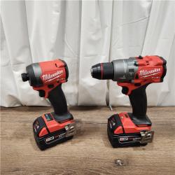 AS-IS Milwaukee M18 FUEL 18V Lithium-Ion Brushless Cordless Hammer Drill and Impact Driver Combo Kit (2-Tool) with 2 Batteries