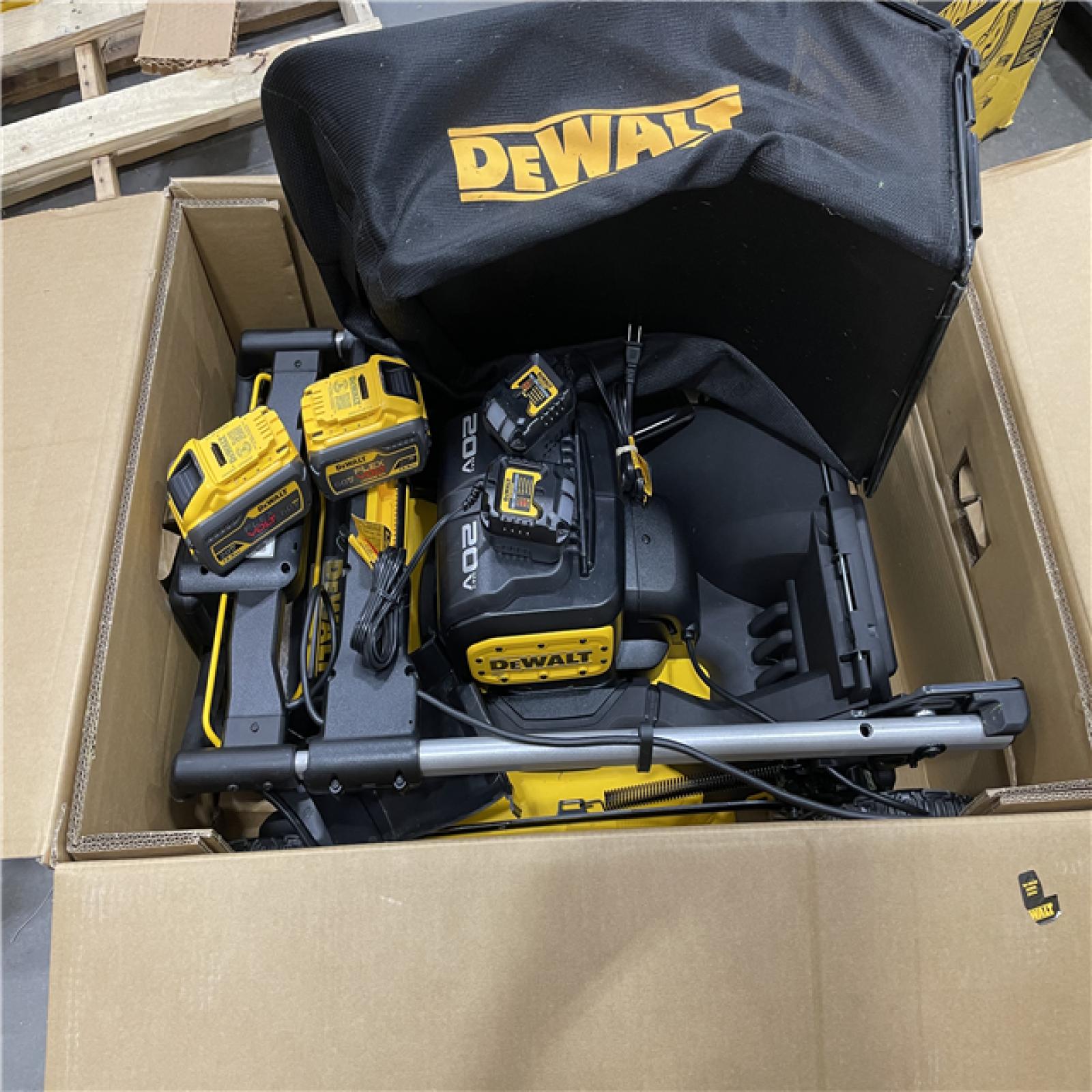 AS-IS  DEWALT 20-Volt MAX 21.5 in. Lithium-Ion Battery Powered Walk Behind Push Mower