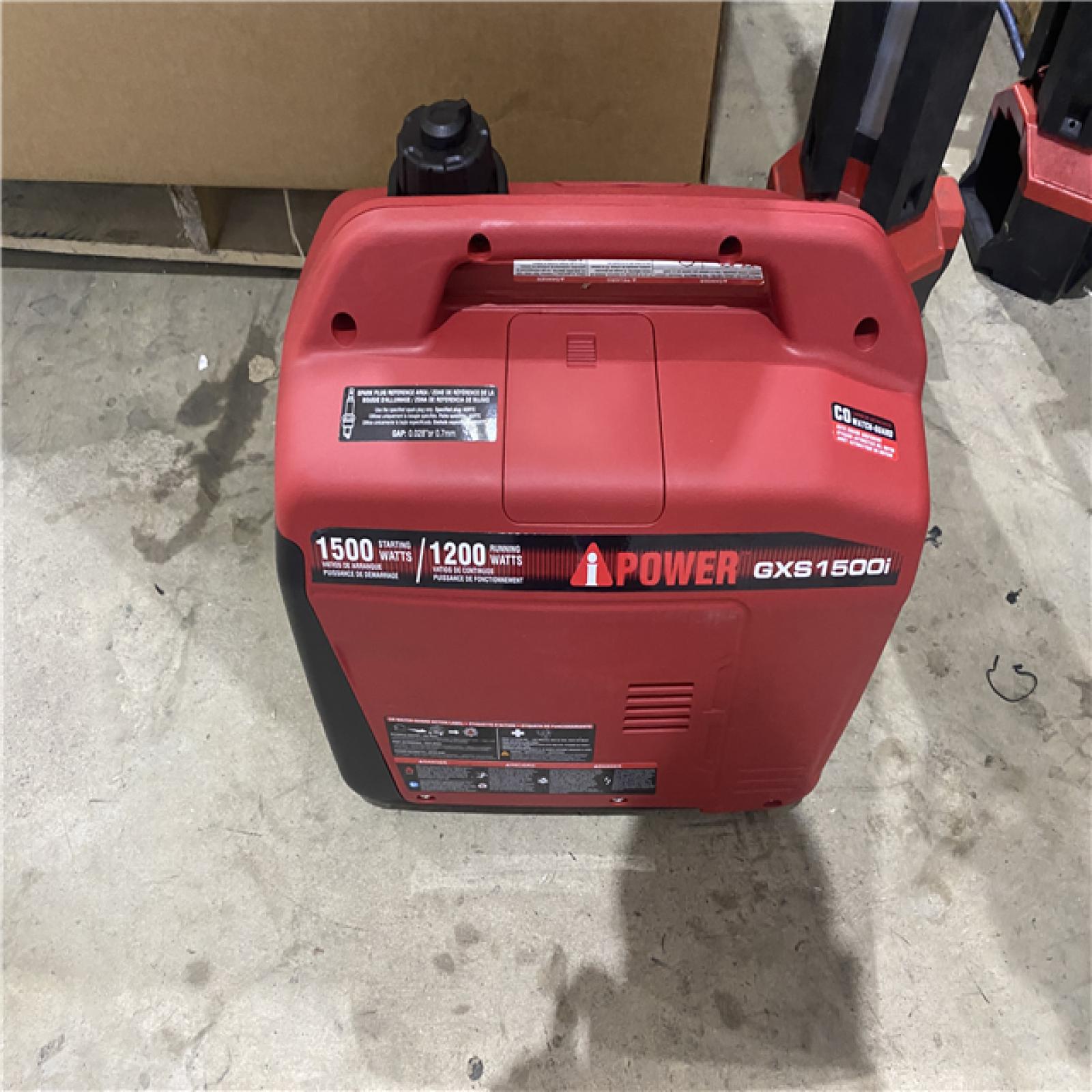 Houston location AS-IS 1500-Watt Recoil Start Gasoline Powered Ultra-Light Inverter Generator with 60cc OHV Engine and CO Sensor Shutdown