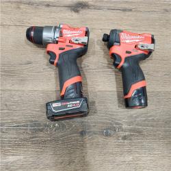 AS-IS Milwaukee 3497-22 12V Brushless Hammer Drill and Impact Driver Combo Kit