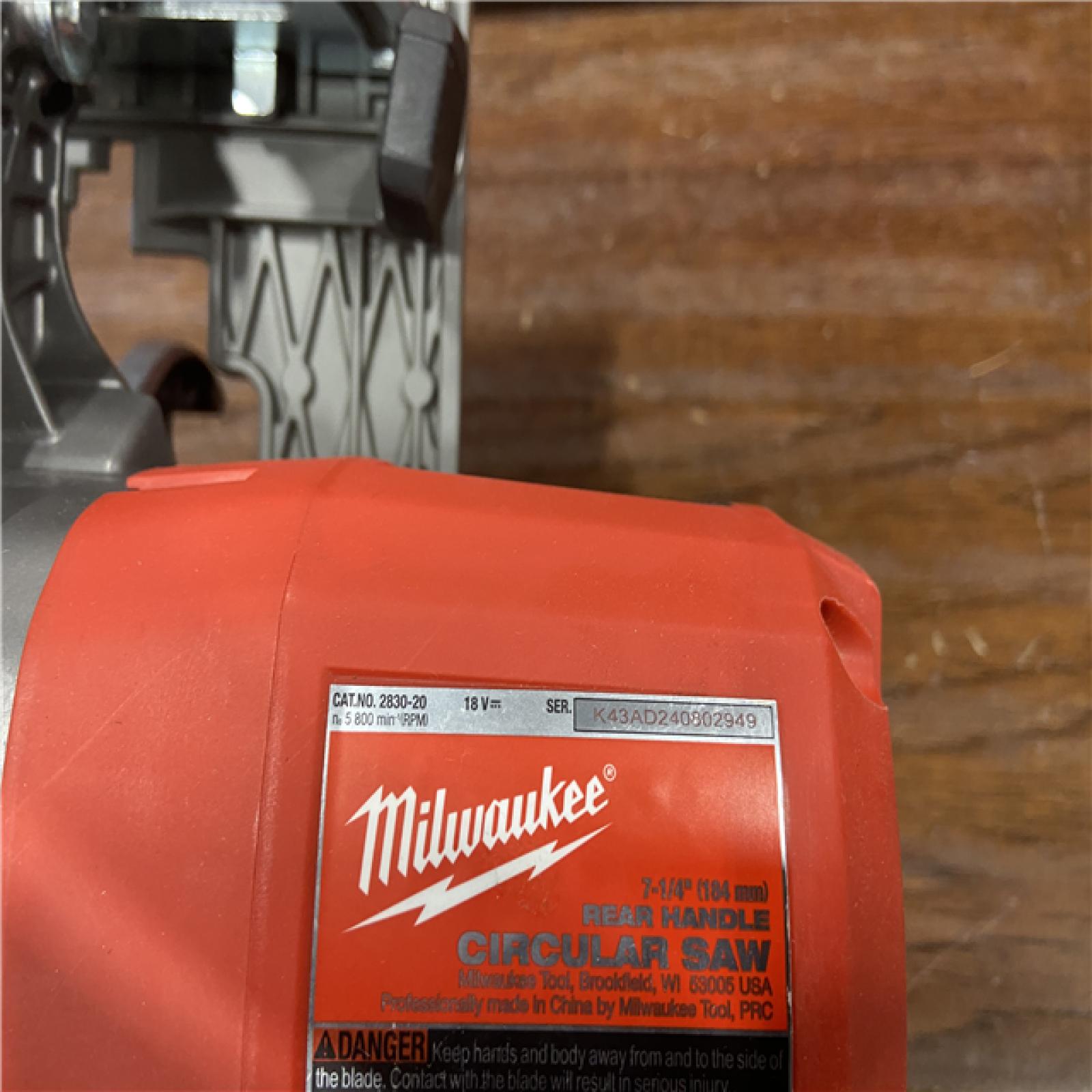 AS-IS Milwaukee 2830-20 Rear Handle Circular Saw M18 FUEL 7-1/4  Cordless Brushless Tool Only