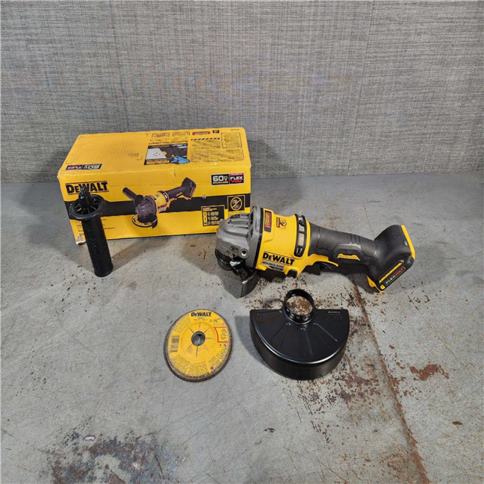 HOUSTON LOCATION - AS-IS DEWALT FLEXVOLT 60V MAX Cordless Brushless 4.5 in. to 6 in. Small Angle Grinder with Kickback Brake (Tool Only)