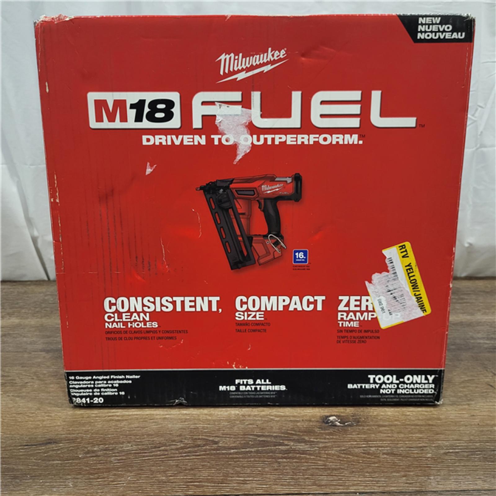 AS-IS Milwaukee 2841-20 18V Cordless Gen II 16 Gauge Angled Finish Nailer (Tool Only)