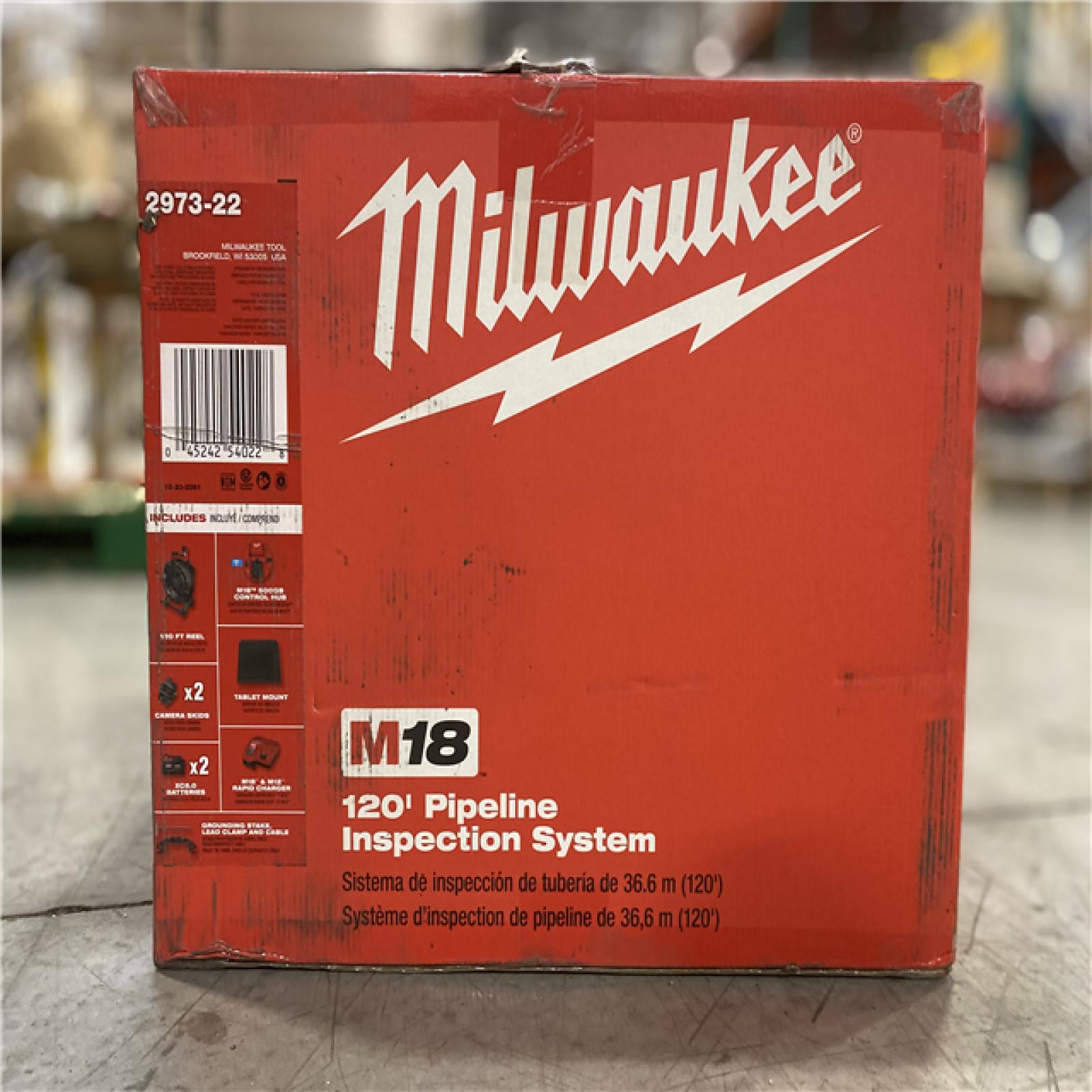 NEW! - Milwaukee M18 18-Volt Lithium-Ion Cordless 120 ft. Pipeline Inspection System Image Reel Kit with Batteries and Charger