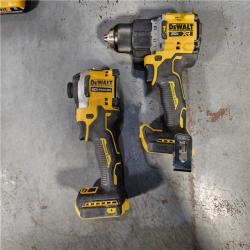 HOUSTON LOCATION - AS-IS DEWALT 20V MAX XR Cordless Drill/Driver, ATOMIC Impact Driver 2 Tool Combo Kit, (2) 2.0Ah Batteries, Charger, and Bag