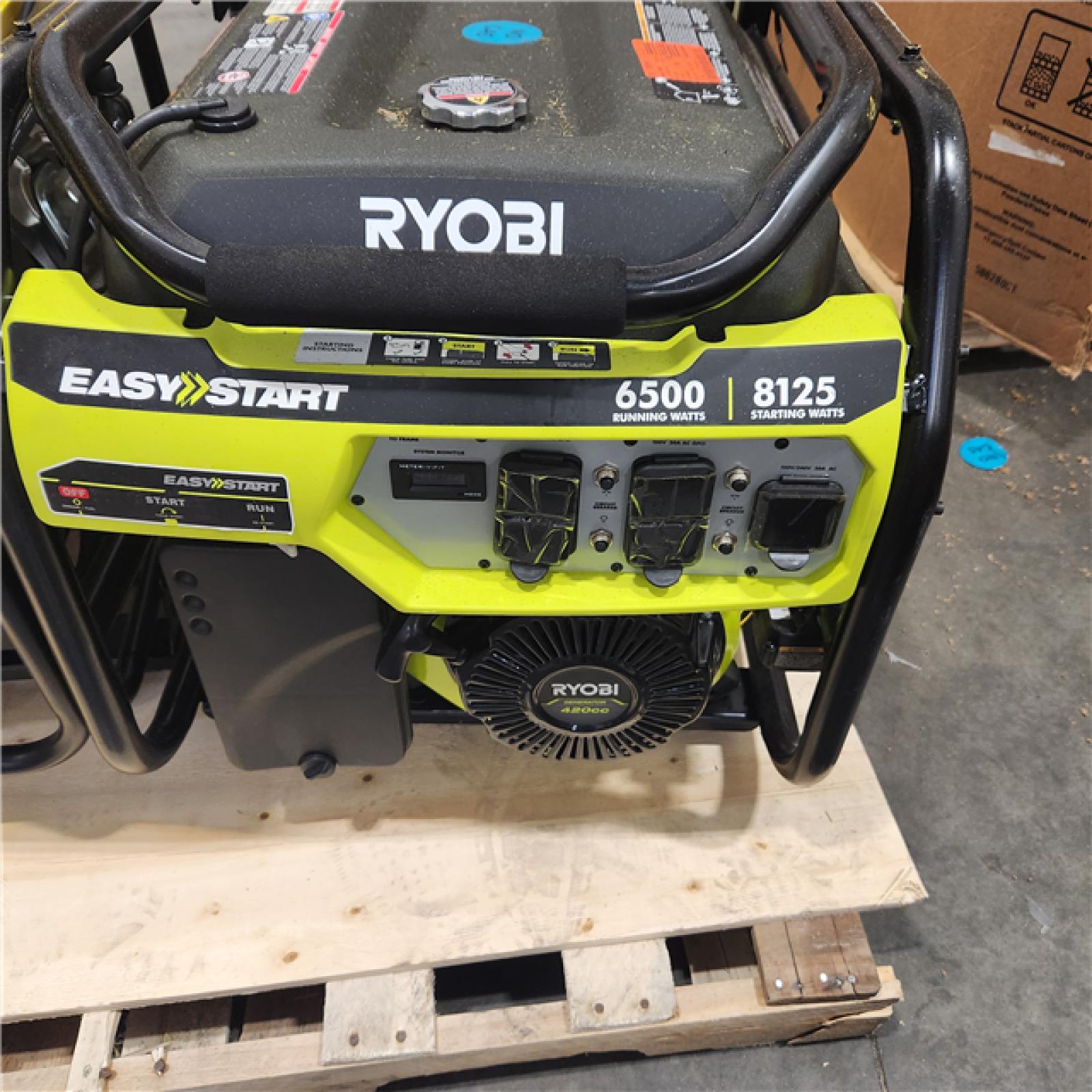 Dallas Location - As-Is RYOBI 6,500-Watt Gasoline Powered Portable Generator