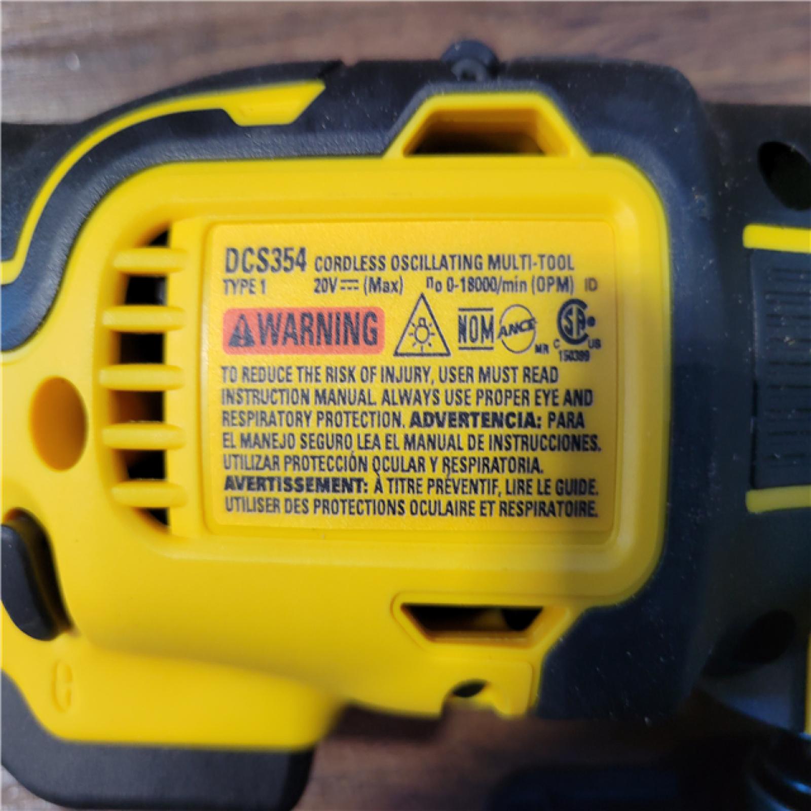 California As-Is Dewalt Brushless 4-Tool Combo Kit (Charger and Tool Bag Included)(MISSING BATTERIES)