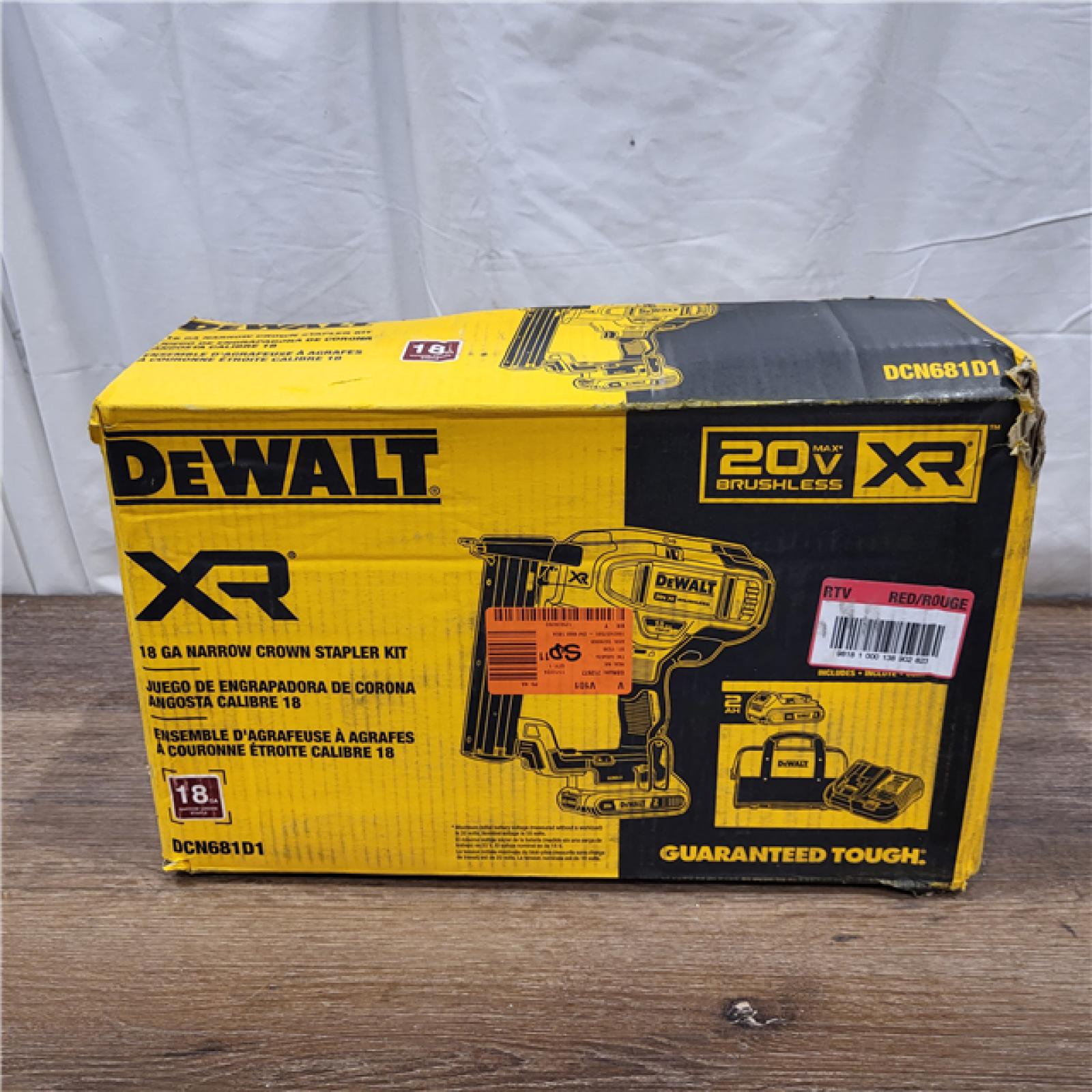 AS-IS DEWALT DCN681D1 20V 18Ga Stapler Kit