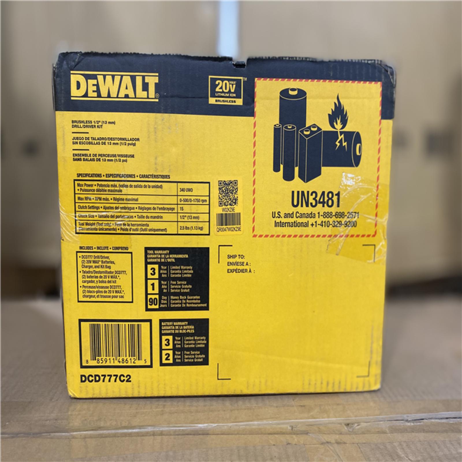 NEW! - DEWALT 20V Max Cordless Drill/Driver Kit, Compact, Brushless