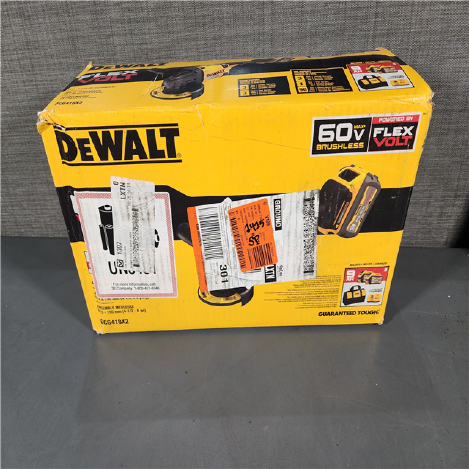 HOUSTON LOCATION - AS-IS DeWalt Flexvolt 60V Max Cordless Grinder  4.5 in; 6 in  Kit  1 KT