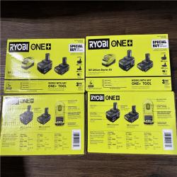 California NEW RYOBI 18V Lithium Starter Kit (4 Pieces)