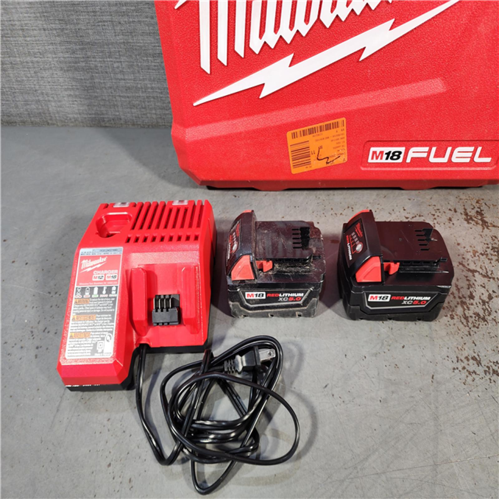 HOUSTON LOCATION - AS-IS (APPEARS LIKE NEW) Milwaukee M18 FUEL 18V Lithium-Ion Brushless Cordless Hammer Drill and Impact Driver Combo Kit (2-Tool) with 2 Batteries