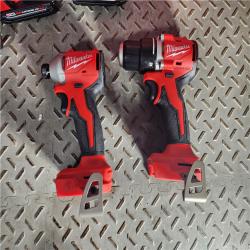 HOUSTON LOCATION - AS-IS (APPEARS LIKE NEW) M18 18V Lithium-Ion Brushless Cordless Compact Drill/Impact Combo Kit (2-Tool) W/(2) 2.0 Ah Batteries, Charger & Bag