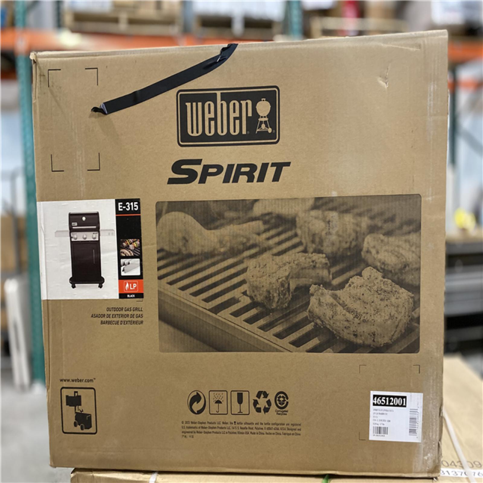 DALLAS LOCATION - Weber Spirit E-315 3-Burner Liquid Propane Gas Grill in Black