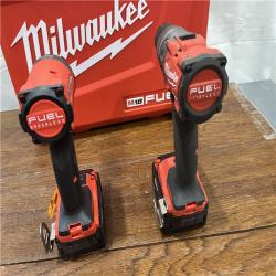 AS-IS Milwaukee M18 FUEL 18V Lithium-Ion Brushless Cordless Hammer Drill and Impact Driver Combo Kit (2-Tool) with 2 Batteries