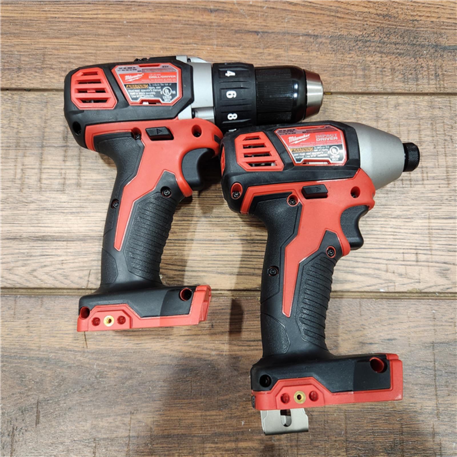 AS-IS Milwaukee M18 18V Cordless Brushed 2 Tool Drill/Driver and Impact Driver Kit