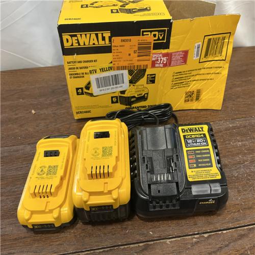 AS-ISDEWALT 20V MAX Lithium-Ion 6.0Ah and 4.0Ah Battery and Charger Starter Kit