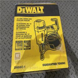 Houston location AS-IS DEWALT DW66C-1 2-1/2 Inch 15 Degree Coil Siding and Fencing Nailer