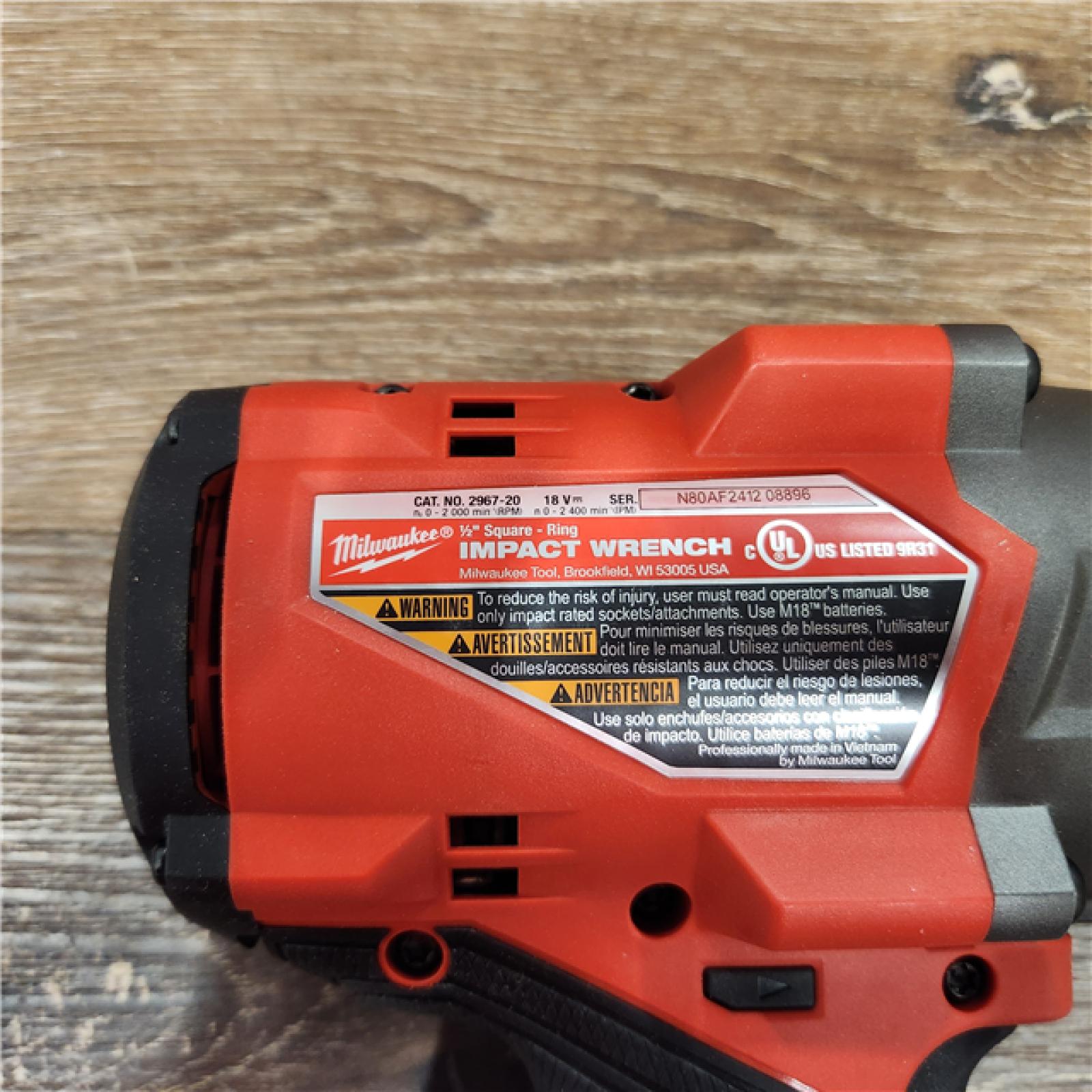 AS-IS Milwaukee M18 FUEL 18V Lithium-Ion Brushless Cordless 1/2 in. Impact Wrench with Friction Ring (Tool-Only)