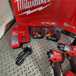 HOUSTON LOCATION - AS-IS (APPEARS LIKE NEW) M18 FUEL 18V Lithium-Ion Brushless Cordless Hammer Drill and Impact Driver Combo Kit (2-Tool) with 2 Batteries