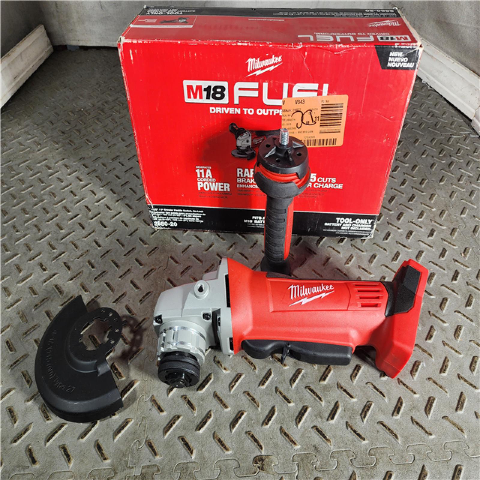 HOUSTON LOCATION - AS-IS Milwaukee 2880-20 M18 FUEL 18-Volt Lithium-Ion Brushless Cordless 4-1/2 in./5 in. Grinder W/Paddle Switch (Tool-Only)