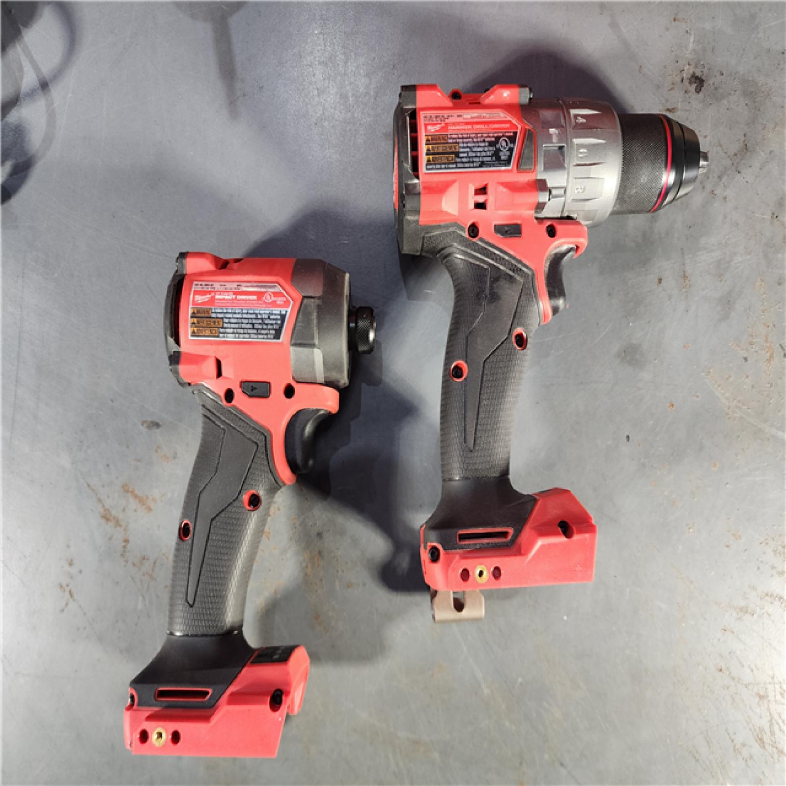 HOUSTON LOCATION - AS-IS Milwaukee M18 FUEL 18V Lithium-Ion Brushless Cordless Hammer Drill and Impact Driver Combo Kit (2-Tool) with 2 Batteries