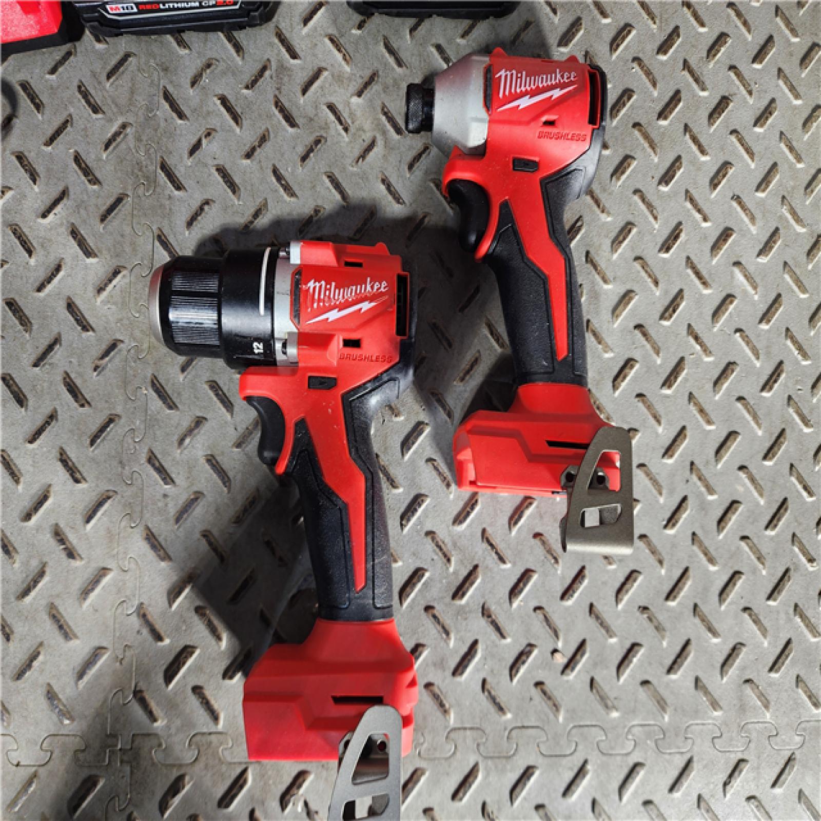 HOUSTON LOCATION - AS-IS Milwaukee 2 Tool Combo Kit W/ (2) Battery & Charger