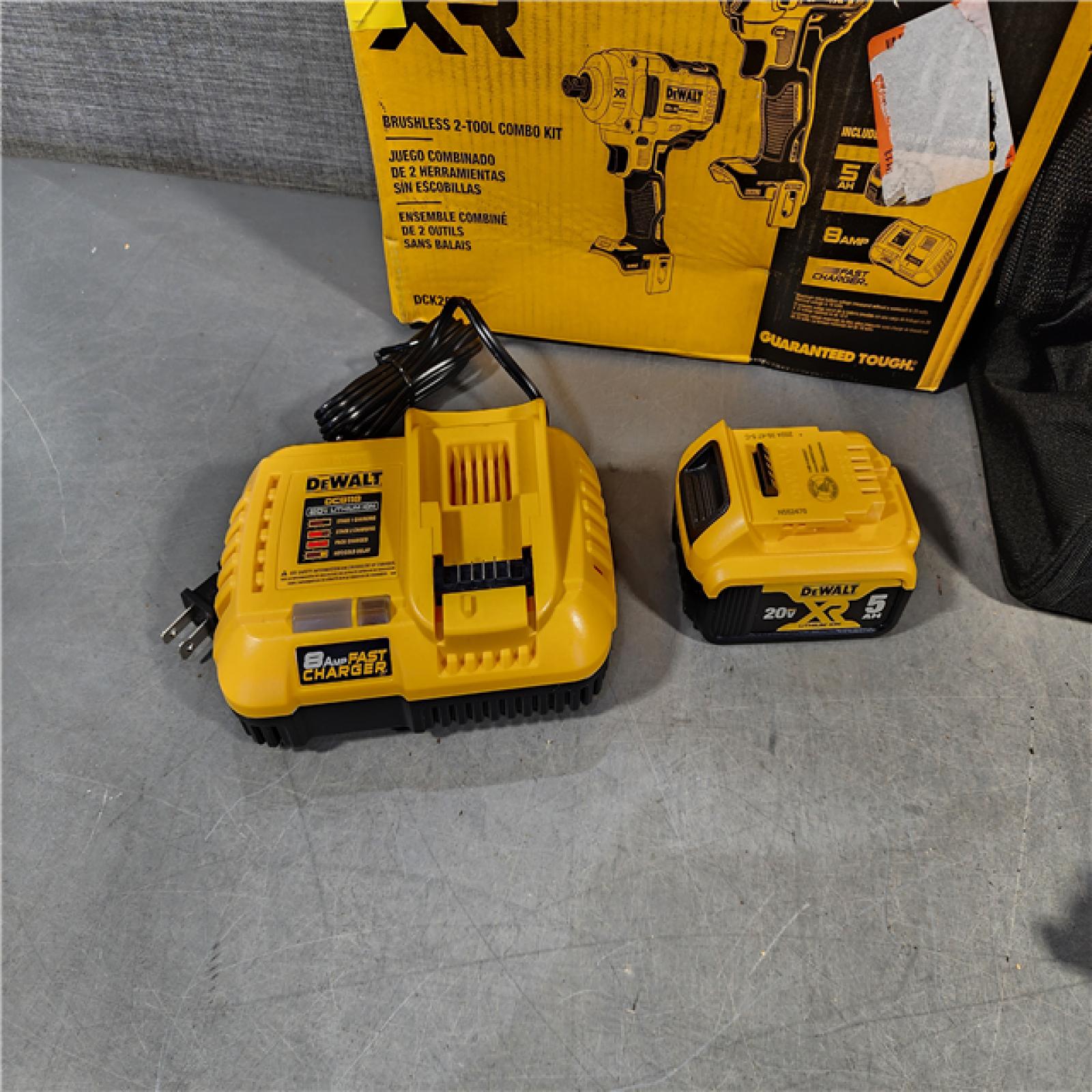 HOUSTON LOCATION - AS-IS DEWALT 20V MAX XR Brushless Cordless 2-Tool Impact Wrench Kit