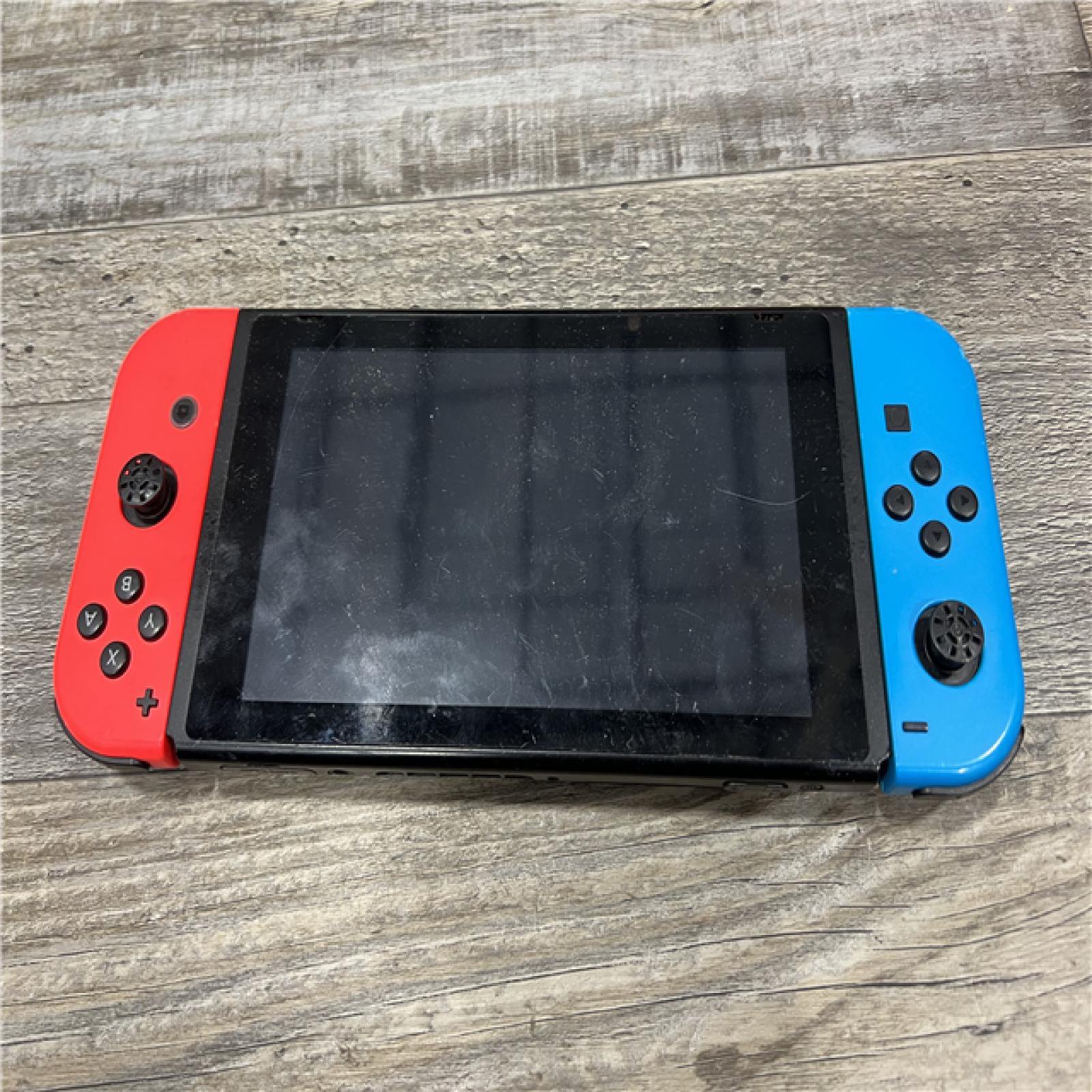 AS-IS Nintendo Switch with Neon Blue and Neon Red Joy-Con