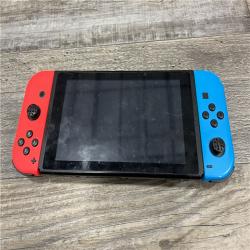 AS-IS Nintendo Switch with Neon Blue and Neon Red Joy-Con