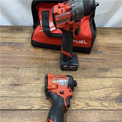 AS IS Milwaukee 3497-22 12V Brushless Hammer Drill and Impact Driver Combo Kit