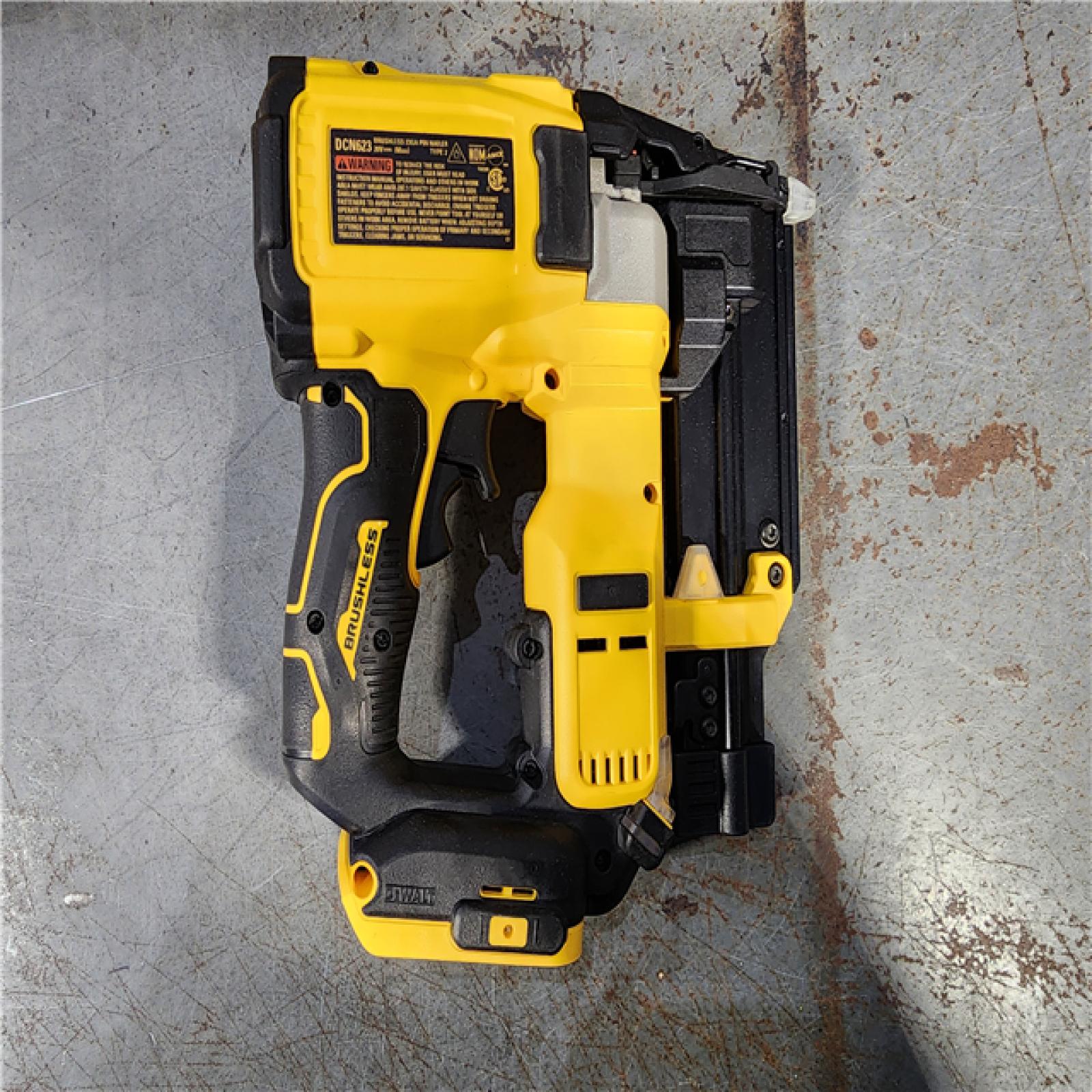 HOUSTON LOCATION - AS-IS DEWALT ATOMIC 20V MAX Lithium Ion Cordless 23 Gauge Pin Nailer Kit with 2.0Ah Battery and Charger