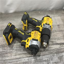 AS-IS DEWALT 20V MAX XR Hammer Drill and ATOMIC Impact Driver 2 Tool Cordless Combo Kit with (2) 4.0Ah Batteries, Charger, and Bag